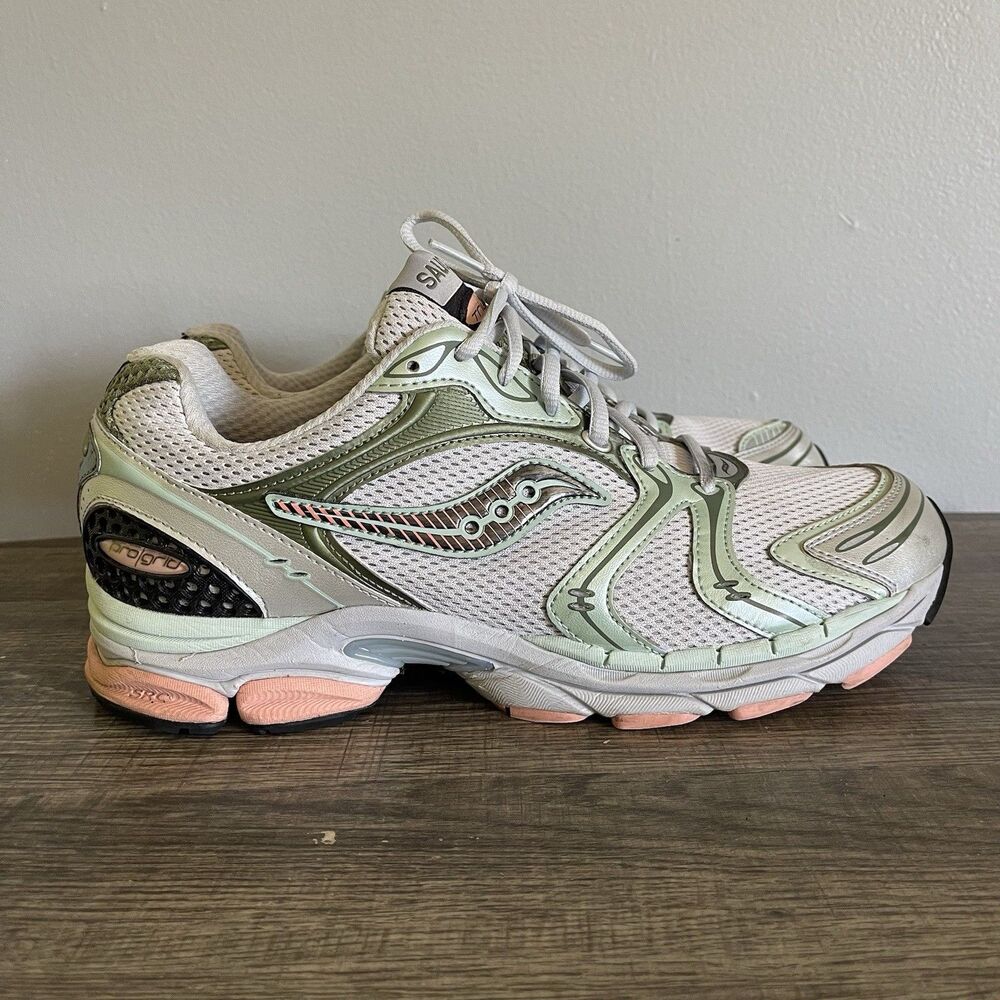 Saucony ProGrid Triumph 4 Men Grey Green Sneakers Shoes Size 10 S70805-1